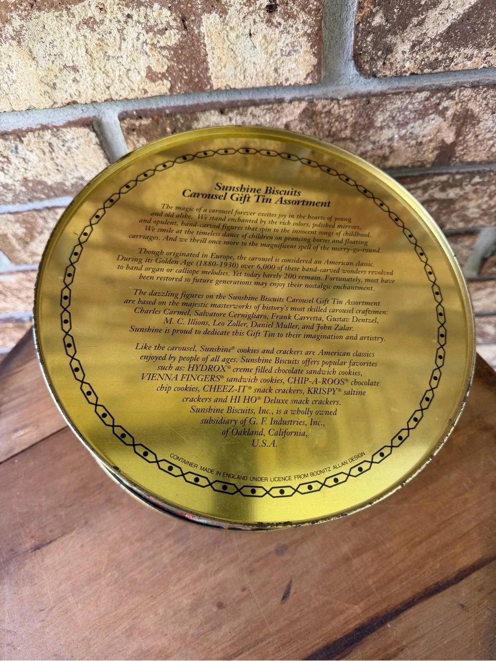 Vintage Large Merry Go Round Tin With 22 Cookie Cutters Lots of Oldies!